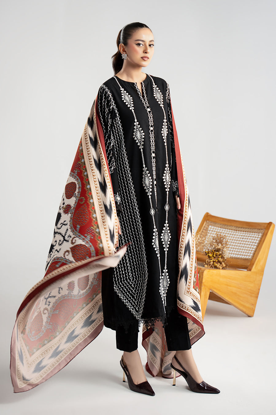 Maria B | Luxury Winter Dhanak 3pc Embroidery collection (HR008)