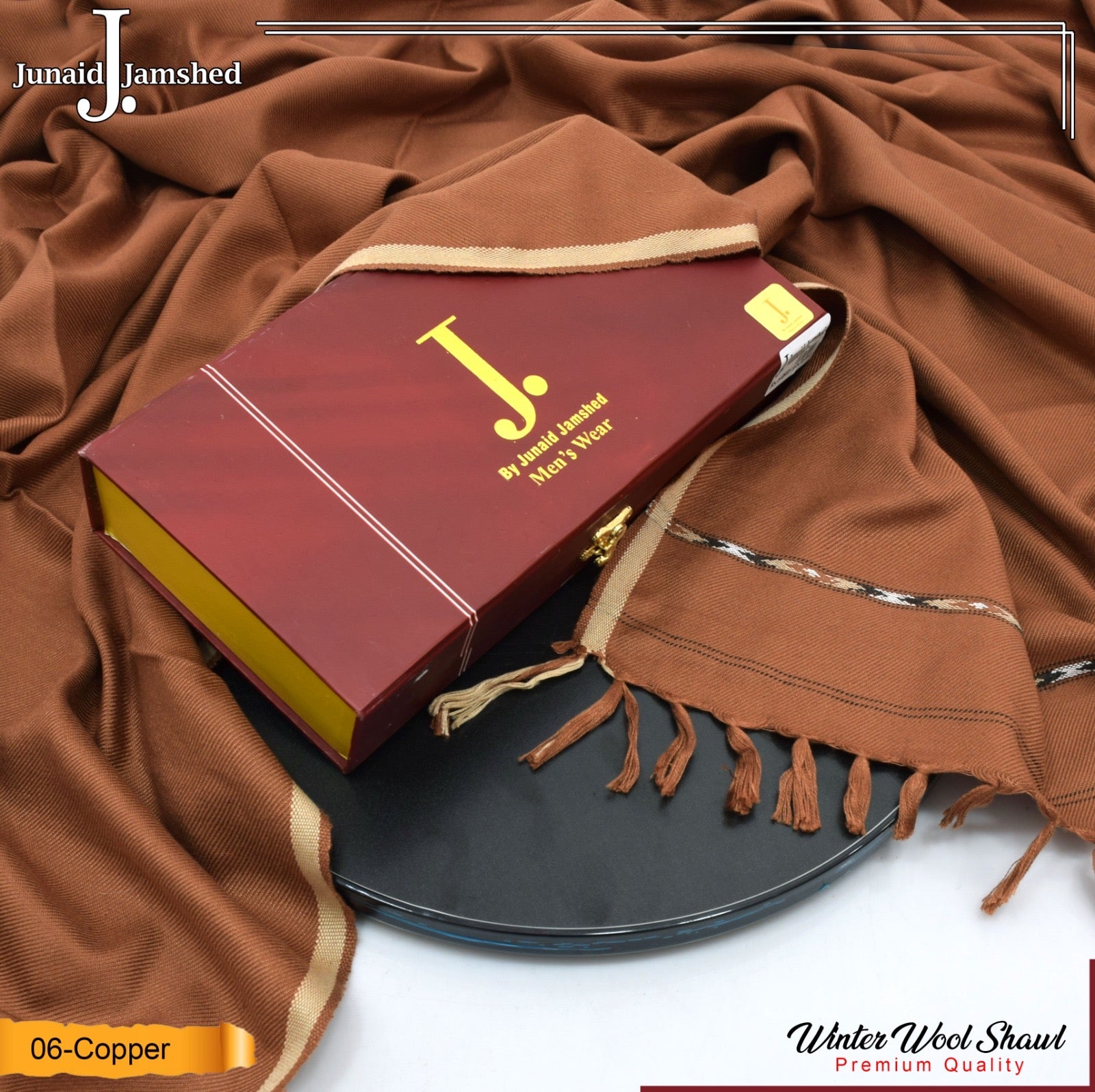 J. Premium men’s shawl with premium box (copper)