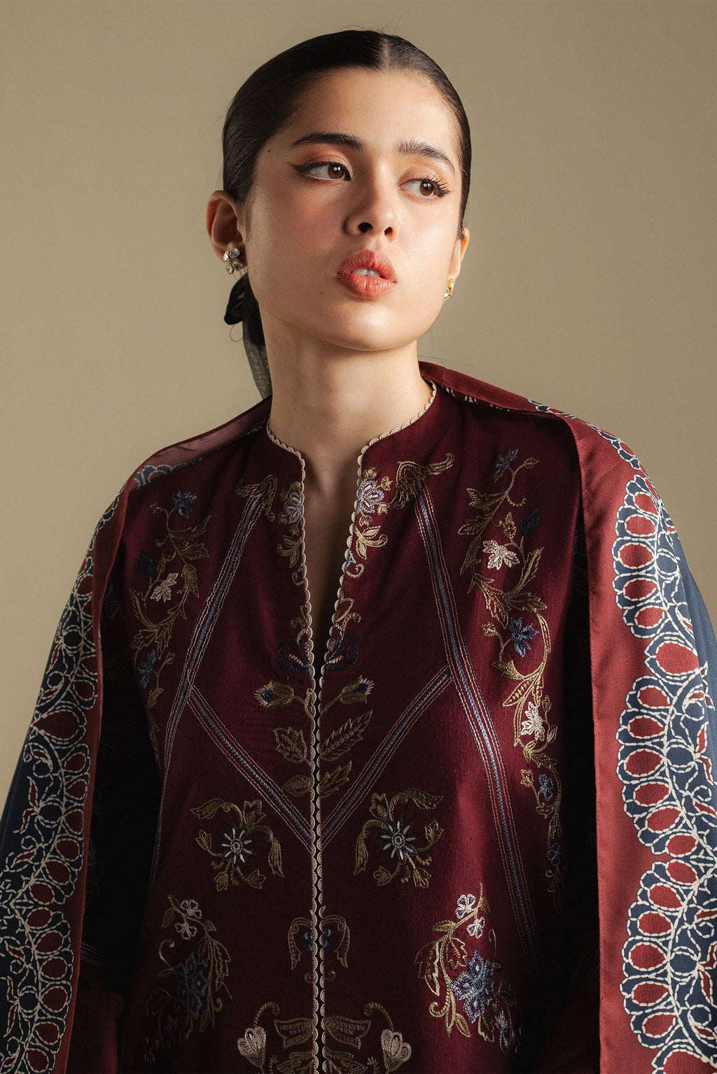 Coco by Zara Shahjahan Winter Unstitched Dhanak  3Pc Suit (HR0010)