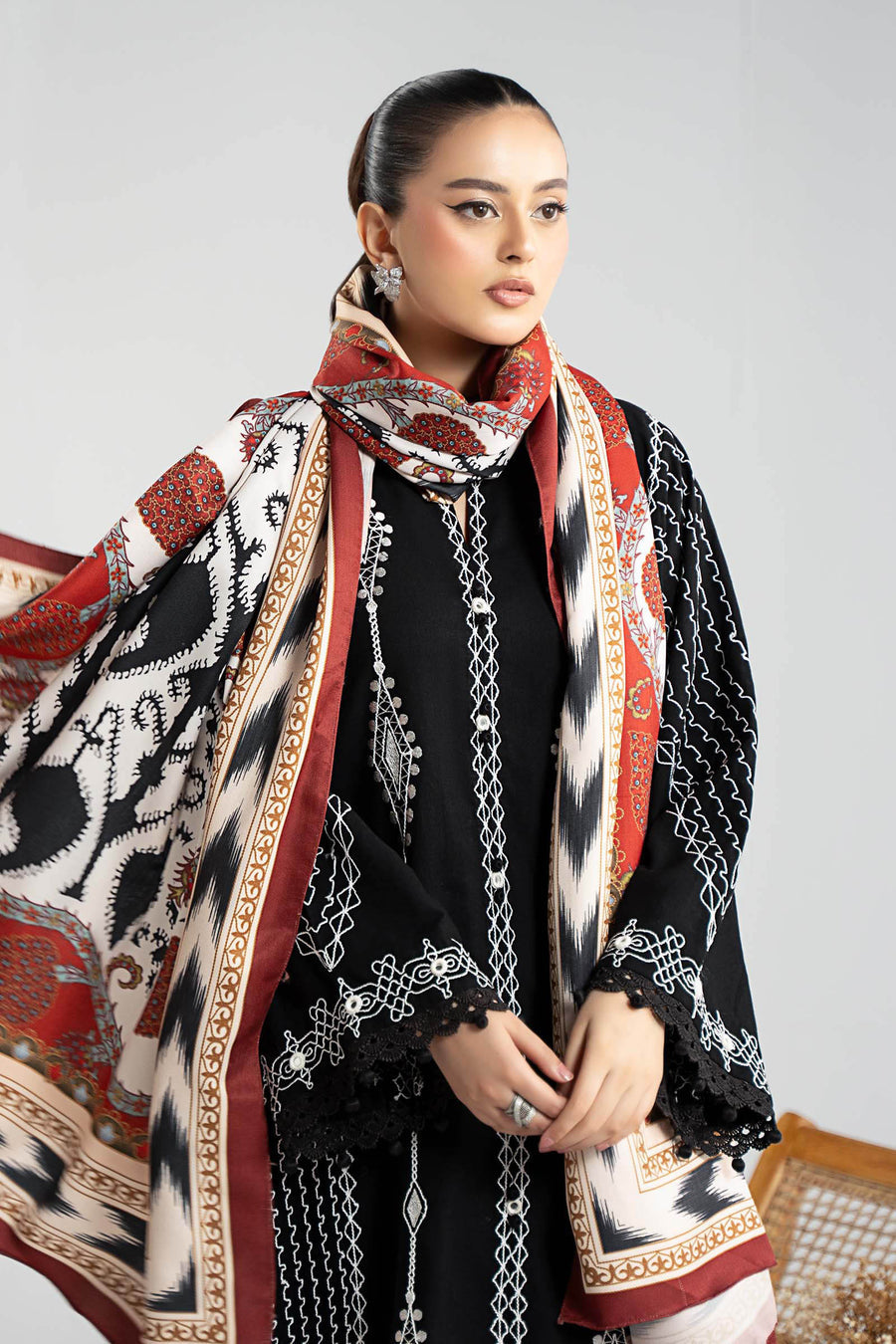 Maria B | Luxury Winter Dhanak 3pc Embroidery collection (HR008)