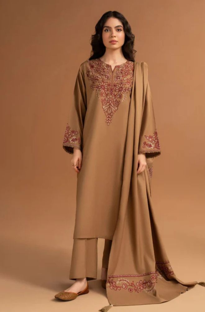 LAAM - Winter 3PC Dhanak Embroidered Suit -