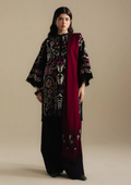 Zara shahjahan - UNSTITCHED 3PC DHANAK EMBROIDERED SUIT (HR006)