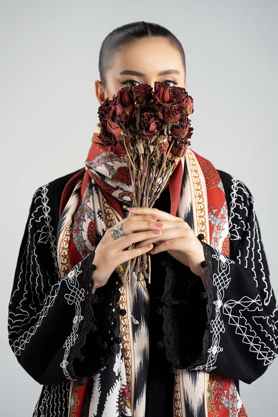 Maria B | Luxury Winter Dhanak 3pc Embroidery collection (HR008)