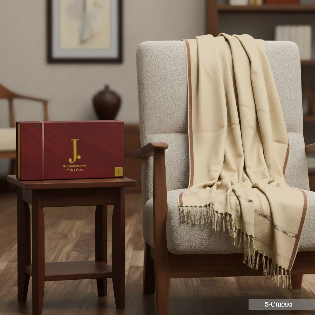 J. Premium Men’s shawl with premium box (cream)