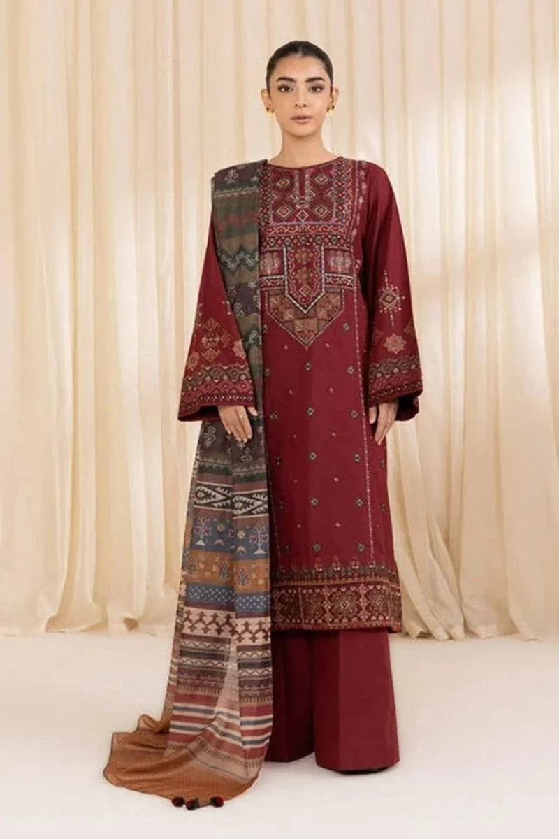 Sapphire Dhanak Embroidered 3pc (HR009)